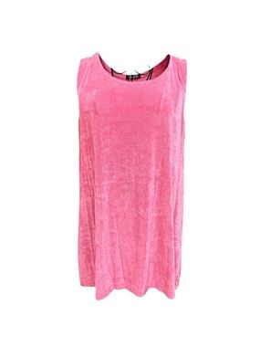 Vikki Vi Pink Velour Travel Tank Dress Top size OX